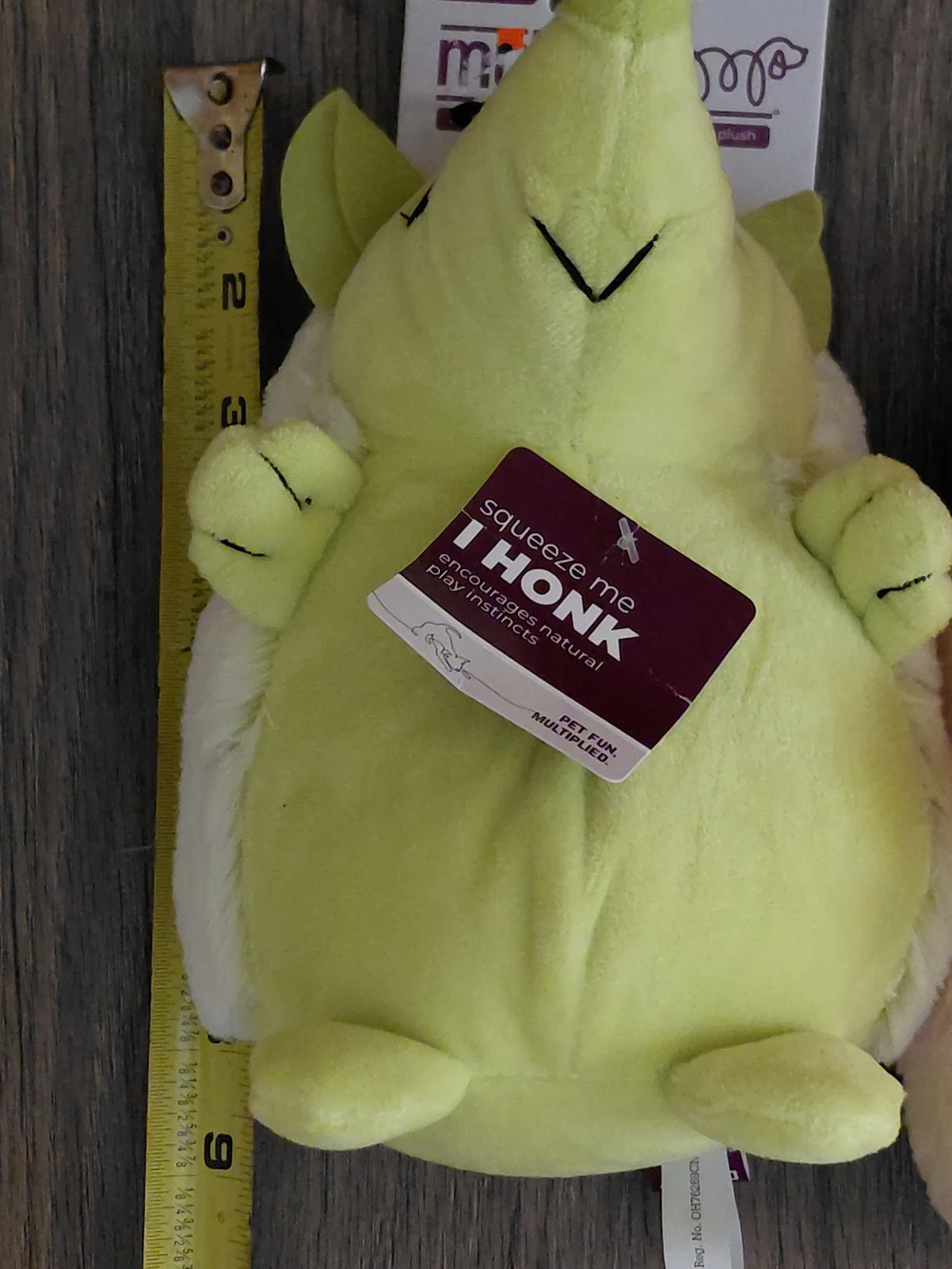 Multipet Squeeze Me I Honk Plush Dog Toy - Orange